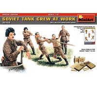 Soviet Réservoir Crew At Work Figurine Plastique Kit 1:3 5 Model Miniart