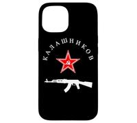 Soviétique Kalachnikov AK-47 Vintage URSS Russe Gun Red Star Coque pour iPhone 15