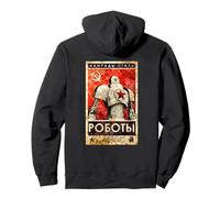 Soviétique Vintage URSS CCCP Russie, Aquarell Robot rétro Sweat à Capuche