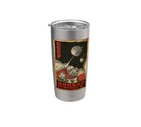 Soviétique Vintage URSS CCCP Russie Propagande, Chien dans l'espace Gobelet isotherme en acier inoxydable double paroi