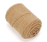 SOVIKER Fil chenille épais pour tricot/crochet pour couverture de bébé Amigurumi #6 - Super épais, doux et moelleux - Grand bonnet, écharpe, décoration de Noël - Adapté aux débutants - 0,3 kg - Camel