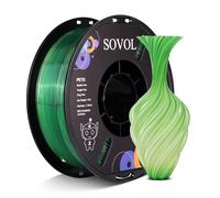 Sovol Filament PETG pour imprimante 3D, 1,75 mm, dégradé multicolore, 1 kg, précision dimensionnelle +/- 0,03 mm, compatible avec la plupart des imprimantes FDM, vert