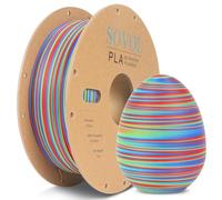 Sovol Filament PLA mat Tri Color - 1,75 mm - Filament PLA pour imprimante 3D - Précision dimensionnelle +/- 0,02 mm - 1 kg (2,2 lbs) / bobine - Rouge/bleu/vert - Tri Color Coextrusion PLA