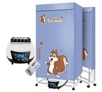 SOVORM Sèche-Linge électrique Chauffant à 2 Niveaux, Pliable, 1500 W, Grand étendoir Puissant avec télécommande, minuterie réglable, blanchisserie en Acier Inoxydable pour la Maison The New