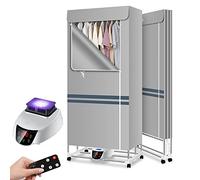 SOVORM Sèche-Linge électrique d'intérieur Pliable 1300 W, séchoir Chauffant avec télécommande, minuterie réglable, Faible Bruit, sèche-Linge électrique d'intérieur à Faible consommation