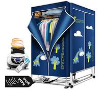 SOVORM Séchoir à Linge Chauffant Sèche-Linge électrique à 2/3 Niveaux Étendoir à Linge Pliable Portable à économie d'énergie, minuterie numérique à économie d'énergie, 1500 W, 30 kg Grande capacité