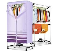 SOVORM SHKUU Séchoir à Linge électrique Portable, Armoire de séchage à air Chaud Pliante, 1000 W à 2 Niveaux, Chauffage intérieur à séchage Rapide à l'air Chaud, minuterie Automatique The New