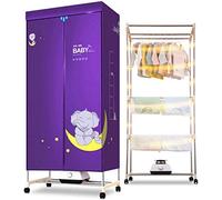 SOVORM SHKUU Séchoir à Linge Portable Séchoir électrique, Pliant à 3 Niveaux, séchage à l'intérieur, séchage à Chaud, séchage à l'air Chaud, minuterie Automatique pour la Maison et Les dortoirs The