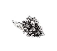 Sovrani cornucopia frutta resina 9cm laminato argento R 17867 - Default Title