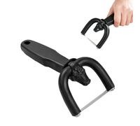 Sovtay Handheld Meat Cutter and Fat Trimmer, Ha dheld Fat Trimmer for Beef & Pork, U-Shaped Curved Holder Targets Surface F t for Carving Steak, Brisket, Lamb (1pcs)