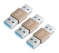 sovunis Lot de 3 adaptateurs USB 3.1 mâle vers USB 3.1 mâle, 10 Gbit/s USB 3.1 type A vers type A haute vitesse pour disque dur, ordinateur portable, lecteur DVD, concentrateur USB 3.0, moniteur,