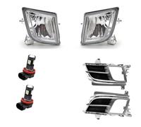 Sovxbgw LED Feux GS3L51690 GS3L51680 Pour Mazda 6 Atenza 2008-2012 Cache De Phare Antibrouillard LED Halogène Cadre Phares antibrouillard(LED and covers,Left)