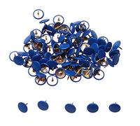 Sowaka Lot de 100 punaises rondes en plastique pour mur, tableau blanc, tableau en liège, tableau photo, maison, bureau, fournitures scolaires (bleu)