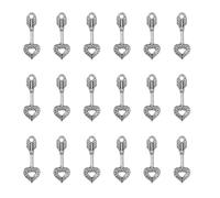 sowaka Lot de 60 breloques en forme de cœur en forme de flèche en métal - 2,5 x 0,9 x 0,3 cm - Pendentifs vintage pour femme - Fabrication de bijoux - Décoration de Saint-Valentin, colliers, bracelets
