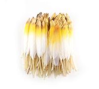 Sowder 50 pcs coloré Doré plumes d'oie 4-15,2 cm (10-15 cm) pour art Craft Décoration de fête Accessoires de vêtements en plumes de canard Yellow&gold