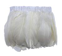 Sowder Frange en plumes d'oie de canard - 1,8 m (ivoire)