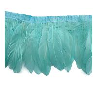 Sowder Frange en plumes d'oie de canard de 1,8 m (vert menthe)