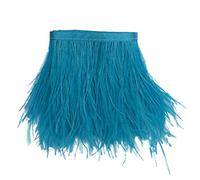 Sowder - Garnitures en frange de plumes d'autruche avec ruban de satin - Pour couture, artisanat, décoration, robe, déguisement - 1,8 m