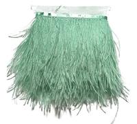 Sowder - Garnitures en frange de plumes d'autruche avec ruban de satin - Pour couture, artisanat, décoration, robe, déguisement - 1,8 m