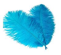 Sowder Lot de 10 Plumes d'autruche de 35 à 40 cm pour Centre de Table de Mariage, décoration d'intérieur (Turquoise)