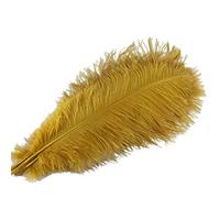Sowder Lot de 5 plumes d'autruche décoratives de 40 à 45 cm (doré)