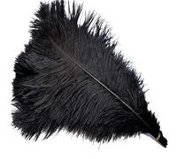 Sowder Lot de 5 plumes d'autruche décoratives de 40 à 45 cm (noir)