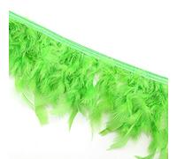 Sowder Plumes de Dinde Garniture Frange pour Fête Robe de Mariée Couture Loisirs Créatifs Costumes Décoration Lot de 2 Yards (1,83 m) (Vert Citron)