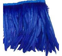 Sowder Rooster Hackle Bordure à franges en plumes Bleu roi 25,4 à 30,5 cm