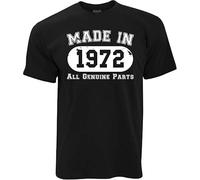 SOWGGW 50th Birthday T Shirt Made in 1972 - All Genuine Parts Black There are More Than 2 Genders Manches Courtes(XX-Large)