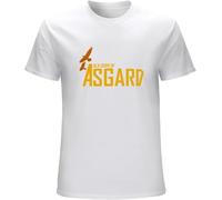 SOWGGW Asgard Old Gods of Asgard Oversize Graphic Men Tshirt White Manches Courtes(Small)