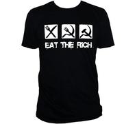 SOWGGW balloo Class War Eat The Rich Black Oversized t Shirt Anarchist Left Wing Activist Protest Top Manches Courtes(Medium)