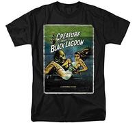 SOWGGW balloo Creature from The Blackagoon Movie Poster Universal Monsters T-Shirt Black Manches Courtes(3X-Large)