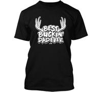 SOWGGW Best Buckin' Dad Ever - Father's Day Hunting Men's T-Shirt Black Manches Courtes(XX-Large)