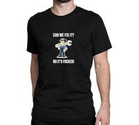 SOWGGW Can We Fix It No It's Fucked Men's T-Shirt Manches Courtes(Small)