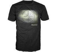SOWGGW Fallout Map Mens Black T-Shirt Licensed Manches Courtes(Medium)
