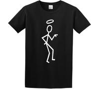 SOWGGW Man's T-Shirt Return of The Saint - Stick Man The Saint Cult TV S-3XL Black XS Manches Courtes(3X-Large)