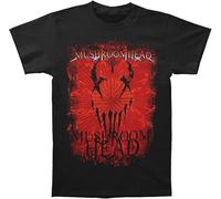 SOWGGW Men's All Over Print T Shirt Black Manches Courtes(XX-Large)