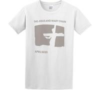 SOWGGW Men's Summer T-Shirt The Jesus and Mary Chain 'April Skies' Comfortable Fabrics to accompany You All Summer White Manches Courtes(Small)