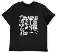 SOWGGW Men's T Shirt Plan 9 Nine from Outer Space Classic Style Black Manches Courtes(Small)