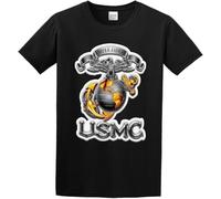 SOWGGW Men's United States Marine Corps Logo Cotton T Shirt Manches Courtes(Small)