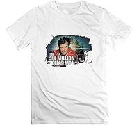 SOWGGW mixia Men's The Six Million Dollar Man T Shirt White Manches Courtes(Large)
