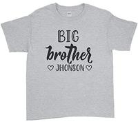 SOWGGW Personalised Name Big Brother and Little Brother Family Kids T Shirt-Black Manches Courtes(XX-Large)
