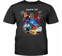 SOWGGW QIGUAN HUANN Porcupine Tree Guitar Signature T-Shirt Funny Father Day MenBlack Manches Courtes(X-Large)