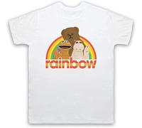 SOWGGW Rainbow Zippy Bungle George T-Shirt White Manches Courtes(Large)
