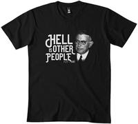 SOWGGW Sartre Hell is Other Peopleenfer C est Les Autres Existentialist Funny Ironic Gift Shirt for Philosophers Manches Courtes(Medium)