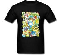 SOWGGW Smile for The Photo Graphic Man's T Shirt Black Manches Courtes(3X-Large)