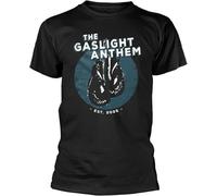 SOWGGW The Gaslight Anthem Boxing Gloves White Yellow Black Red Mens Women T Shirt 100% Cotton Manches Courtes(3X-Large)