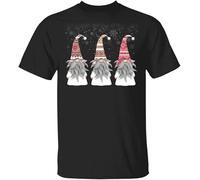 SOWGGW Three Nordic Gnomes Winter Christmas Swedish Tomte Elves T-Shirt Manches Courtes(X-Large)