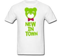 SOWGGW White Super Soft New in Town Shirt Manches Courtes(Large)