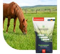 Sowgood Mélange Prairie Chevaux - Fructane faible - 10 kg pour 1000 m² - Réduit le risque de fourbure - Résiste au pâturage intensif - Haute tolérance à la sécheresse